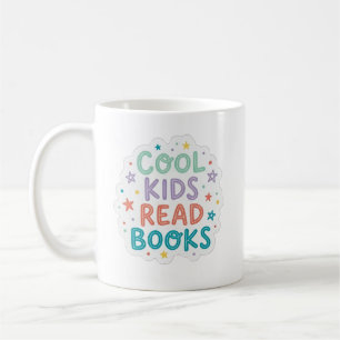 Taza De Café Niños geniales leen libros - amante de los libros 