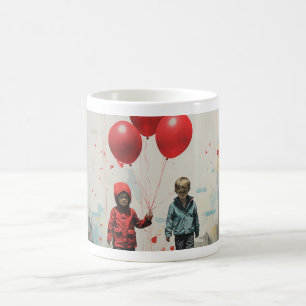 Taza De Café Niños globos