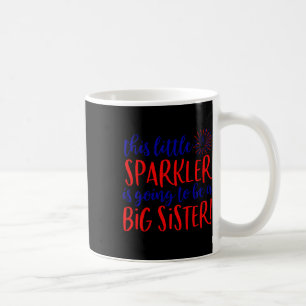 Taza De Café Niños Gran Hermana Sparkler 4 De Julio Embarazo An