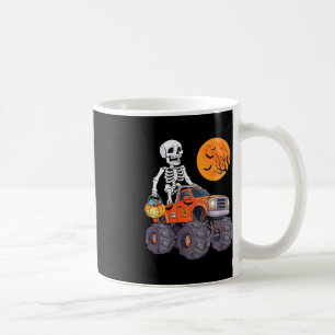 Taza De Café Niños Halloween Skeleton Riding Monster Truck Funn