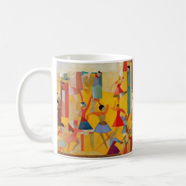 Taza De Café Niños impresionistas modernos bailando 2 (Izquierda)