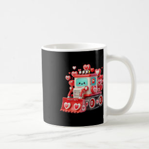 Taza De Café Niños Kawaii San Valentín Bulldozer Rojo - Lindo H
