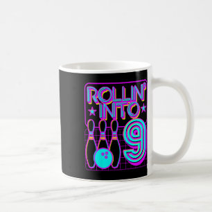 Taza De Café Niños lanzados al 9 Bowling Retro Bowler Noveno Na