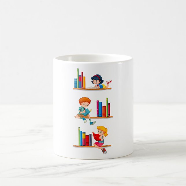 Taza De Café Niños leyendo libros (Subido por el creador)