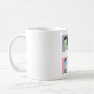 Taza De Café Niños Lindos Feliz Halloween Monstruos