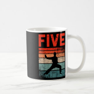 Taza De Café Niños luchador de karate en su quinto cumpleaños n