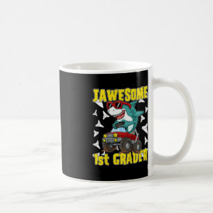 Taza De Café Niños Monstruo de primer grado Dinosaurio Megalodo
