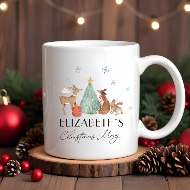 Taza De Café Niños Navidades de Woodland Animales calientes (Subido por el creador)