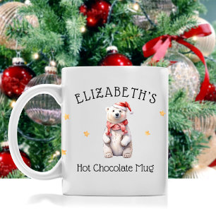 Taza De Café Niños Navidades personalizados Polar Bear Cocoa Mu