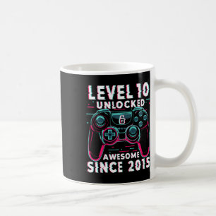 Taza De Café Niños Nivel 10 Desbloqueado Videojuego Cumpleaños 