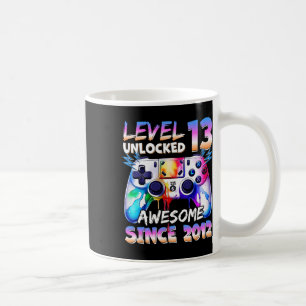 Taza De Café Niños Nivel 13 Desbloqueado Videojugador Increíble