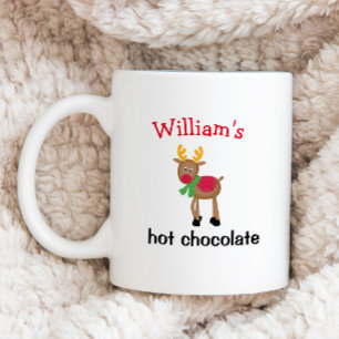 Taza De Café niños nombre personalizado vacaciones de chocolate