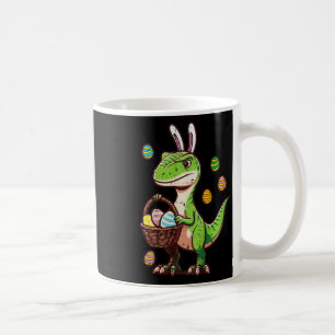 Taza De Café Niños Pascua Dinosaurio Trex Huevo Cazando Niños P