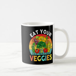 Taza De Café Niños pequeños de camiseta vegan que comen sus ver