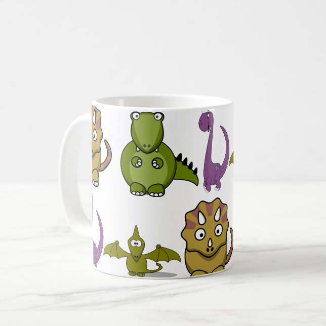 Taza De Café Niños Personalizares dinosaurios (Anverso izquierdo)