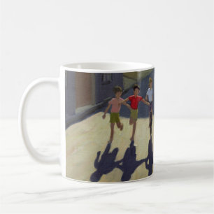 Taza De Café Niños que corren Lesbos 1999