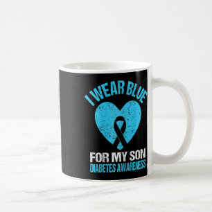 Taza De Café Niños Que Uso Azul Por Mi Hijo Diabetes Sensibiliz