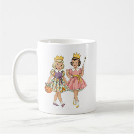 Taza De Café Niños retro de Halloween de época con disfraz de p