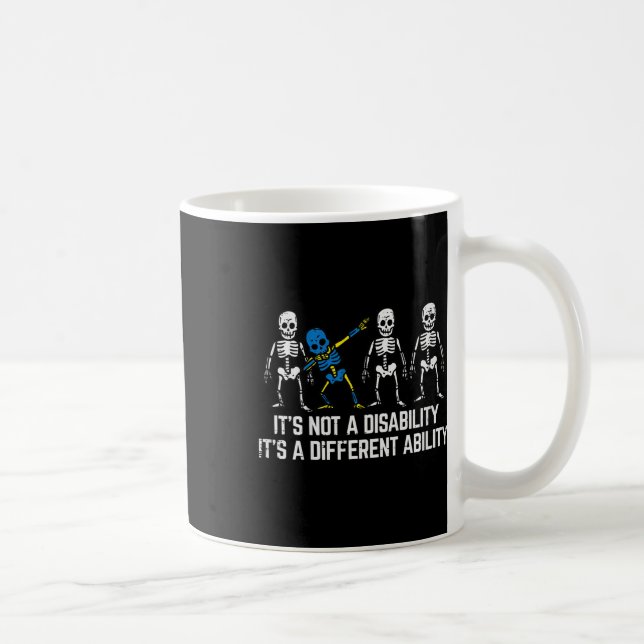 Taza De Café Niños Síndrome de Down Conciencia Skeleton Dab Not (Derecha)