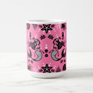 Taza De Café Niños Sirena Rosa