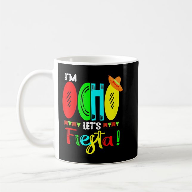 Taza De Café Niños Soy Ocho Taco Twosday 8th Birthday Gift (Izquierda)