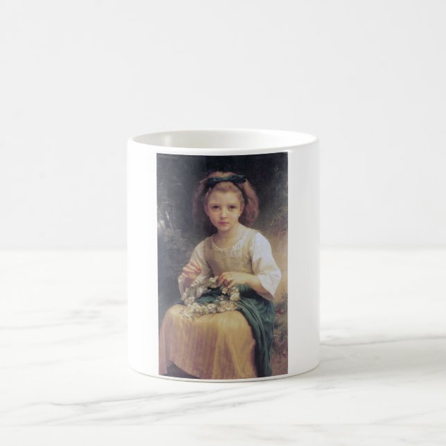 Taza De Café Niños trenzando una corona, Bouguereau (Centro)