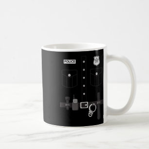 Taza De Café Niños uniformados de Halloween con uniforme de pol