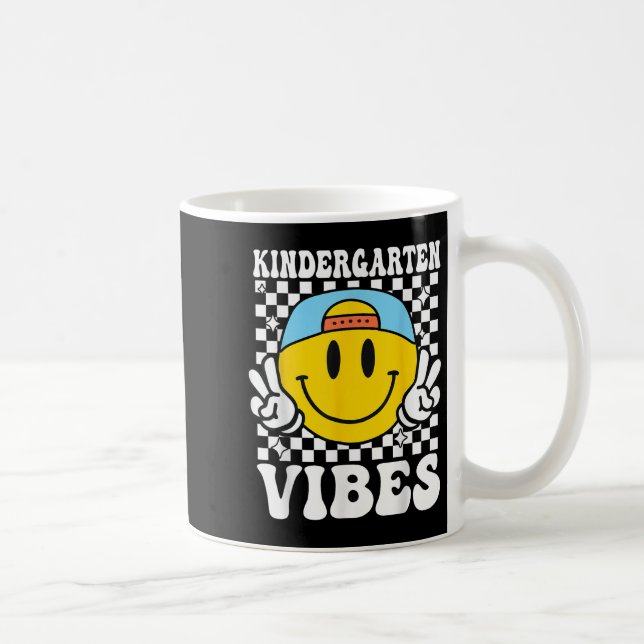 Taza De Café Niños Vibes Retro Groovy De Vuelta Al Colegio (Derecha)