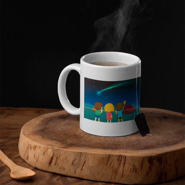 Taza de café Niños viendo un cometa (Subido por el creador)