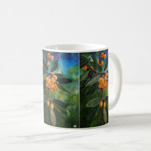 Taza De Café Nísperos en pintura de primavera de abril de Alfre