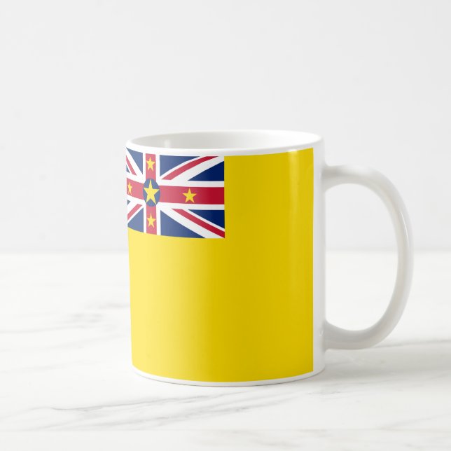 Taza De Café Niue Flag Ceramic Coffee Mug (Derecha)