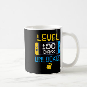 Taza De Café Nivel 100 Días De Escuela Escuela Divertida Sin Bl