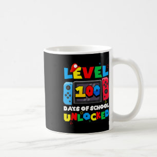 Taza De Café Nivel 100 Días De Escuela Niños De Videojuegos Des