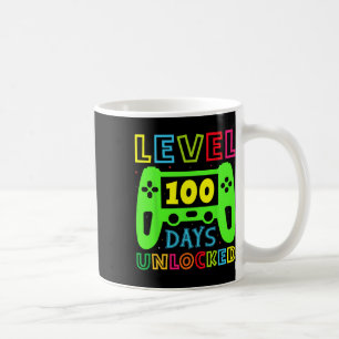 Taza De Café Nivel 100 Días De La Escuela Juego De Video Jugado