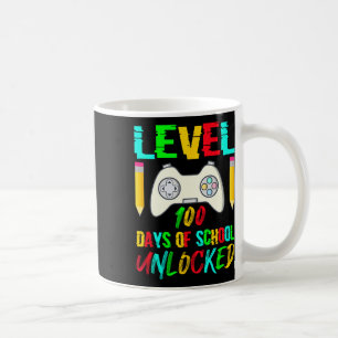 Taza De Café Nivel 100 Días De La Escuela Juego De Video Jugado
