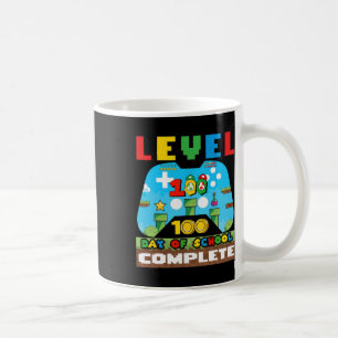 Taza De Café Nivel 100 Días Escolares Juego De Video Jugador Co