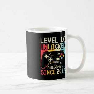 Taza De Café Nivel 10 Desbloqueado Videojuego 10º Cumpleaños Ju