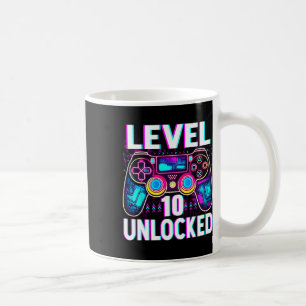 Taza De Café Nivel 10 Desbloqueados Shirt Gracioso Video Gamer
