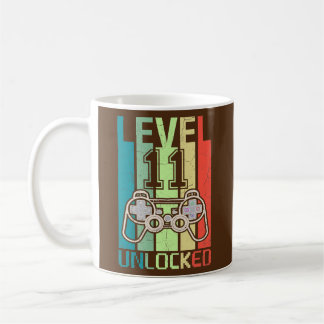 Taza De Café Nivel 11 Video Gamer desbloqueado 11 Regalos de cu