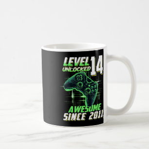 Taza De Café Nivel 14 Desbloqueado Increíble Desde el Cumpleaño