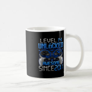 Taza De Café Nivel 14 Desbloqueado Regalos para Niños de 14 Año