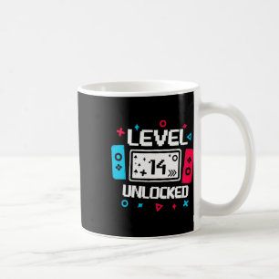 Taza De Café Nivel 14 Jugador desbloqueado 14.º regalo de cumpl
