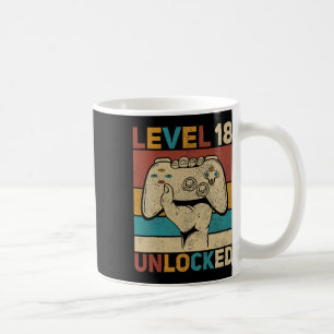 Taza De Café Nivel 18 Desbloqueado Niño de 18 años Ropa de fies