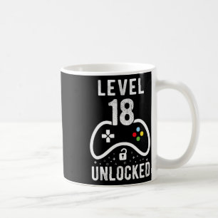Taza De Café Nivel 18 Videojuego desbloqueado 18º regalo de cum