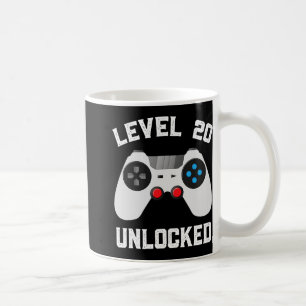 Taza De Café Nivel 20 Desbloqueado Gracioso 20 Aniversario Boda