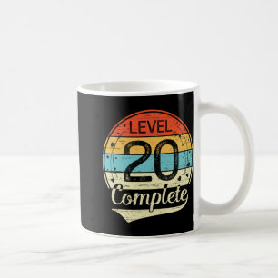 Taza De Café Nivel 20 Retro 20º Aniversario Boda T