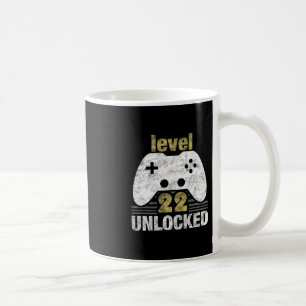 Taza De Café Nivel 22 Desbloqueado Cumpleaños 22 Regalo para 22