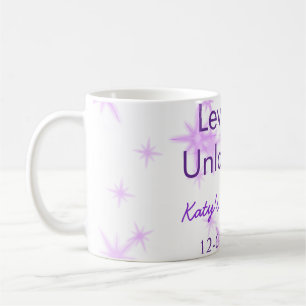 Taza De Café Nivel 2 desbloqueado añadir nombre de cumpleaños f