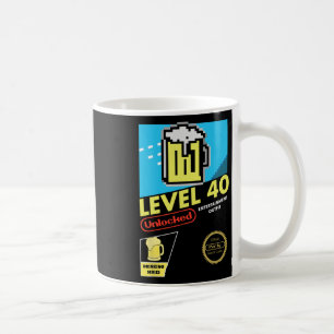 Taza De Café Nivel 40 Videojuego desbloqueado 40 cumpleaños