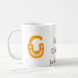 Taza De Café Nivel 5 desbloqueado bloqueo naranja marrón feliz
